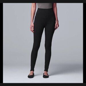 Simply Vera Vera Wang Side Stretch No-See Black Leggings